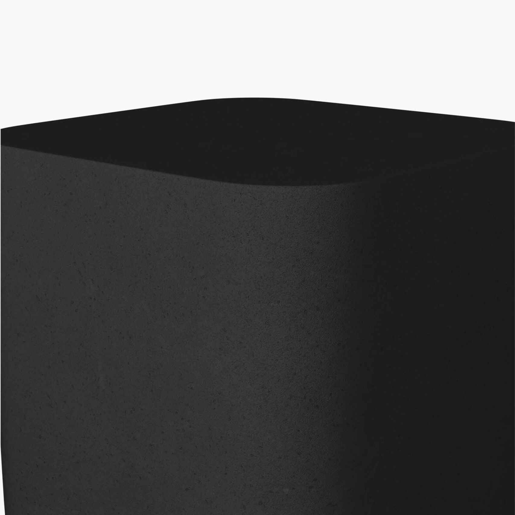 Abigail Ahern Flat Top Side Table (Pitted Charcoal) 45cm High-D