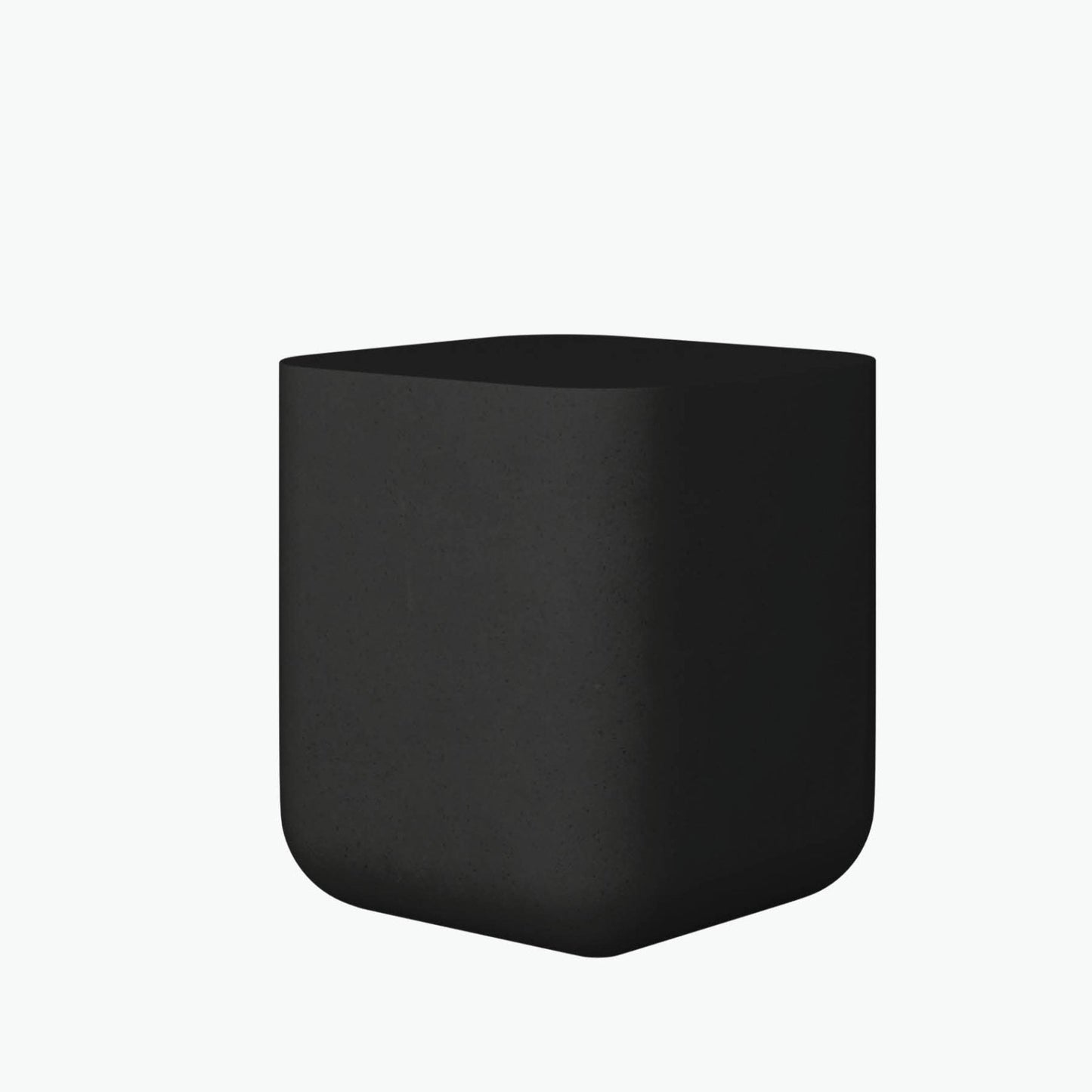 Abigail Ahern Flat Top Side Table (Pitted Charcoal) 45cm High-C