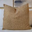 Abraham Moon Herringbone Camel Square Cushion 1