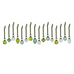 Adisa Bauble Jar - Mixed Green and Clear - Set of 16