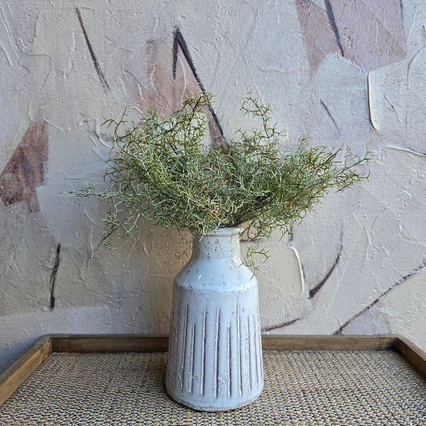 Aged Cream Terracotta Pot 20cm 1