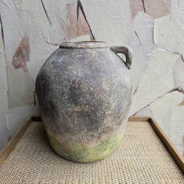 Aged Effect Terracotta Pot with Handle 34cm 1