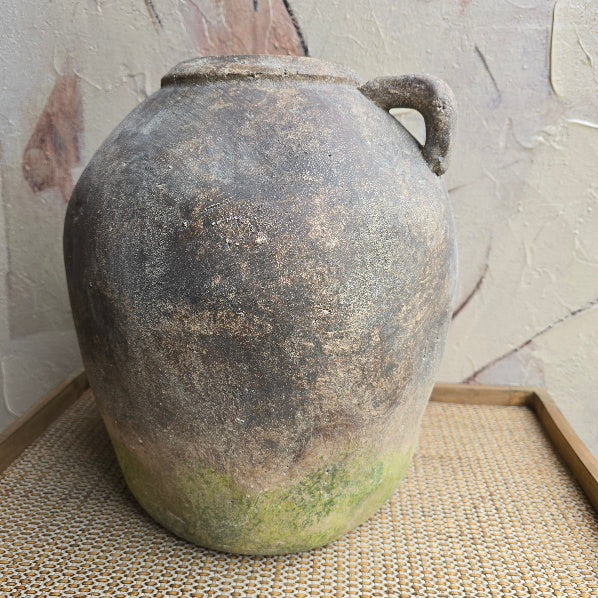 Aged Effect Terracotta Pot with Handle 34cm 3