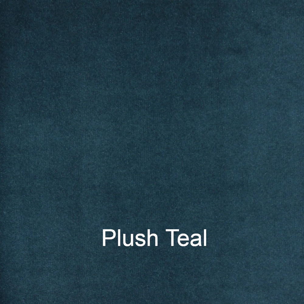Luisa Large Footstool - Plush Teal Fabric - Clearance