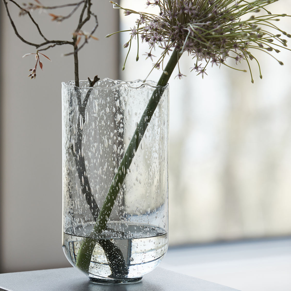 Alko Grey Tinted Glass Vase 32cm | Annie Mo's