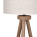 Almond Tripod Floor Lamp with Cotton Shade 149cm