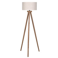 Almond Tripod Floor Lamp with Cotton Shade 149cm | Annie Mo's