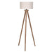 Almond Tripod Floor Lamp with Cotton Shade 149cm | Annie Mo's