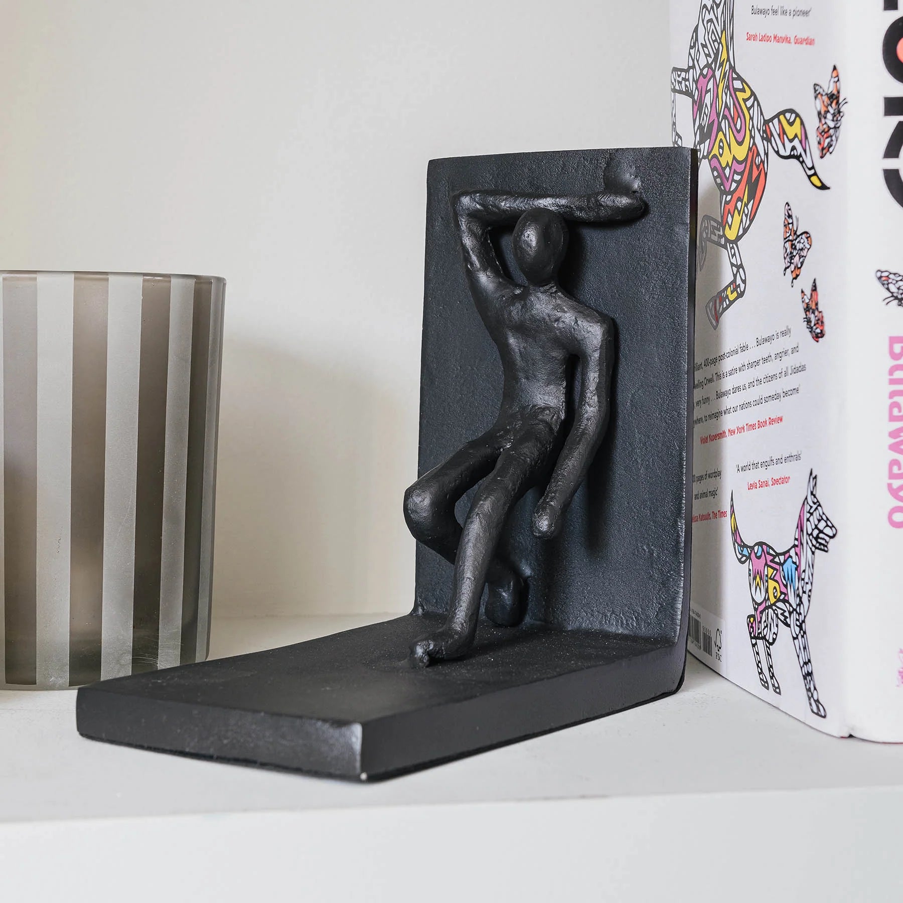 Aluminium Stretching People Bookends 17cm-B