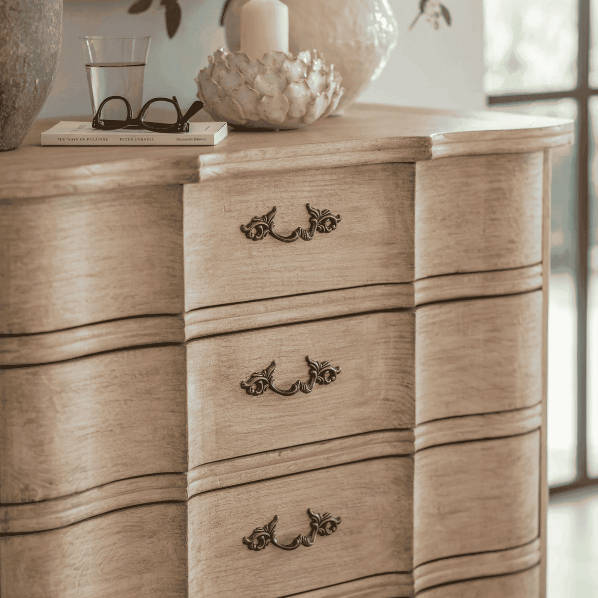 Ambersham Reclaimed Elm Large Chest of Four Drawers 90cm-B