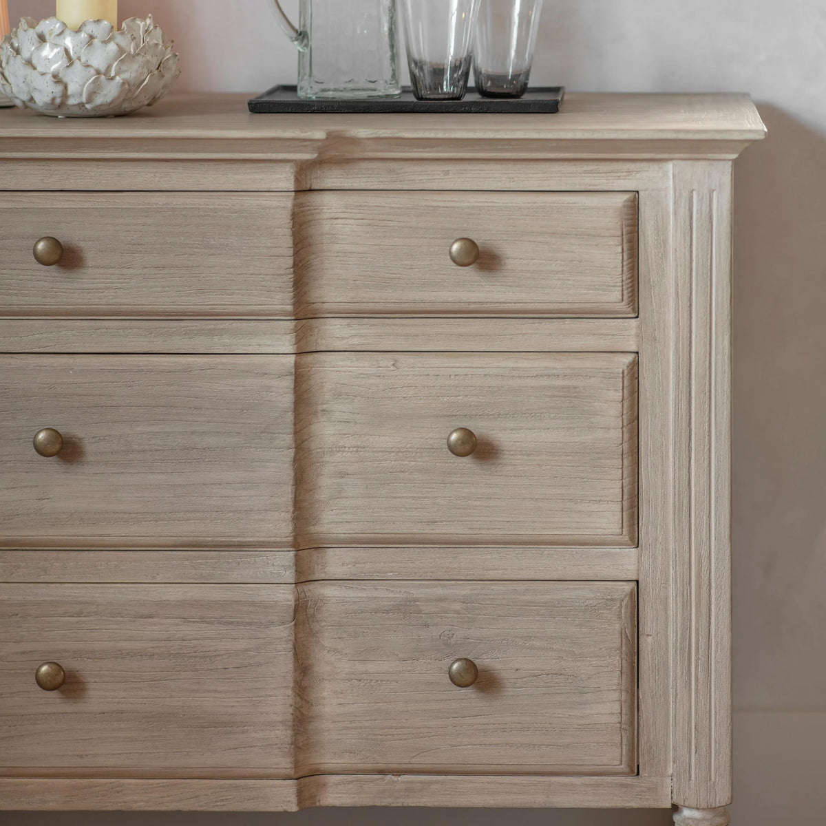 Ambersham Reclaimed Elm Large Chest of Nine Drawers 130cm-B