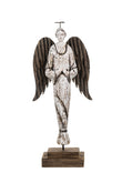 Angel with Folded Wings on a Wood Stand 37cm | Annie Mo's