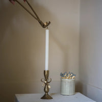Antique Brass Finish Bow Candle Holder with Six Taper Candles | Annie Mo's