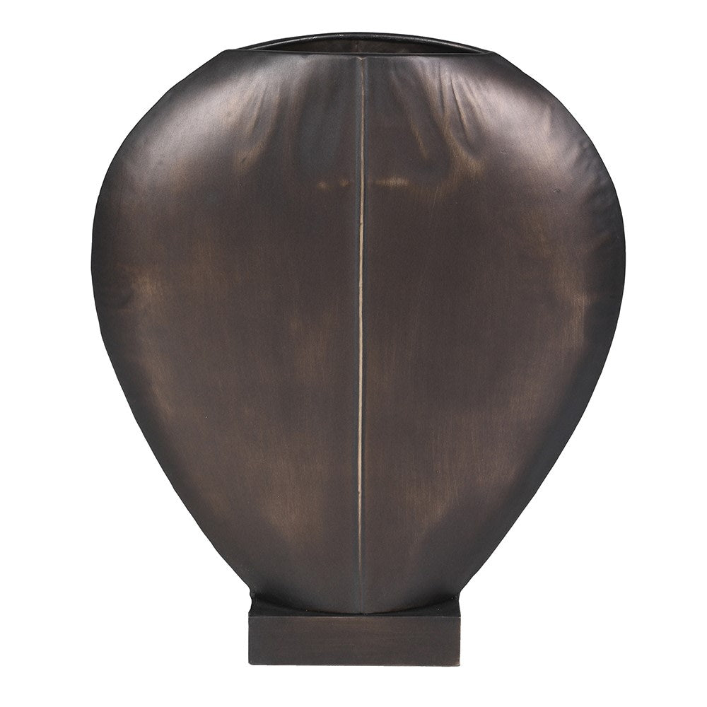 Antiqued Black Metal Vase 37cm | Annie Mo's