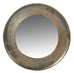 Antiqued Brass Round Wall Mirror 88cm