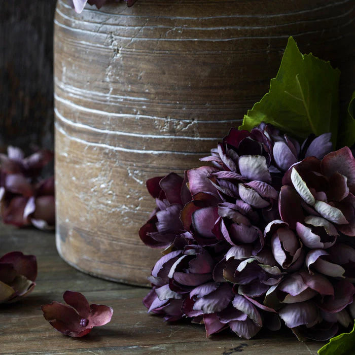 Damson Artificial Hydrangea 35cm