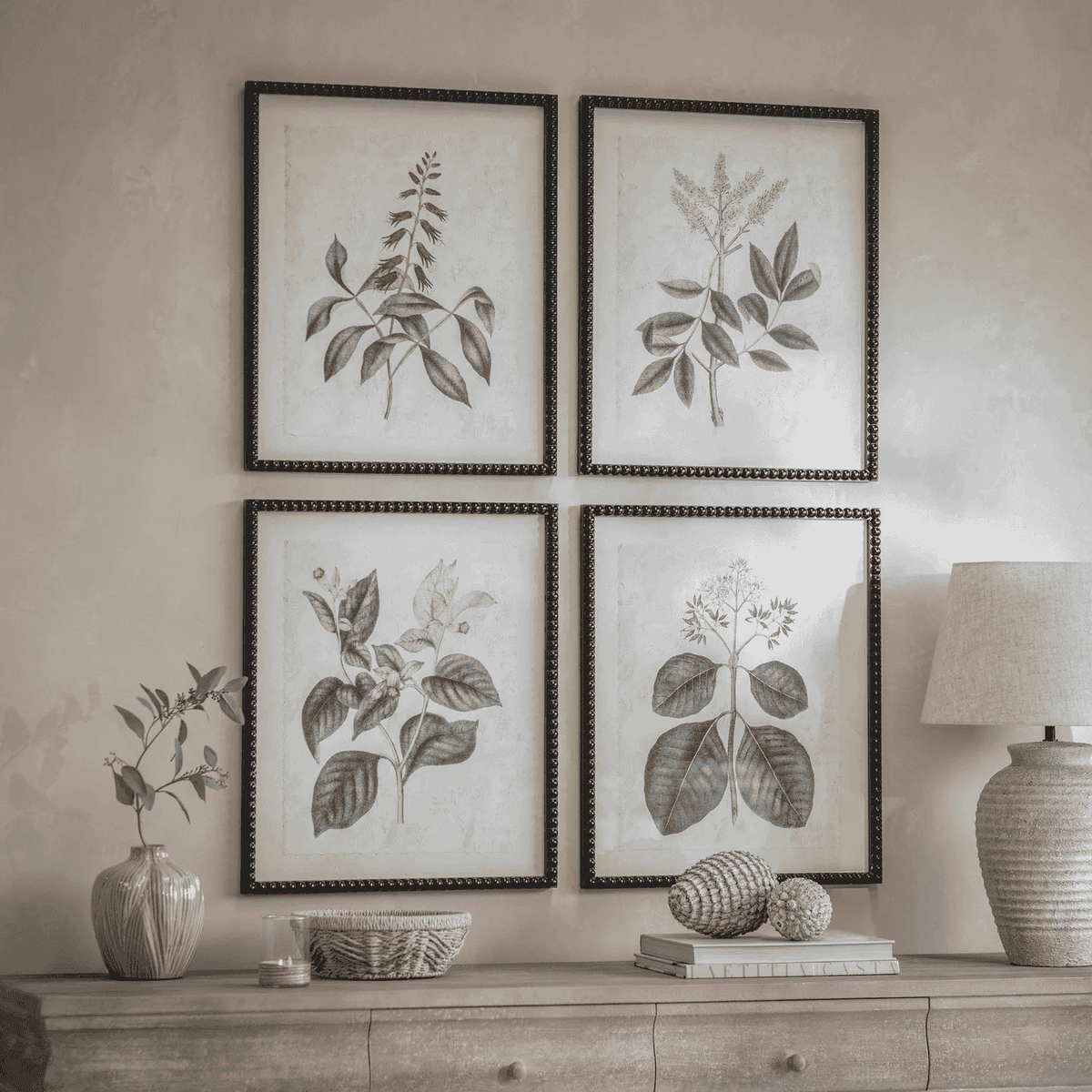 Ashmore Set of Four Botanical Framed Prints 60cm | Annie Mo's