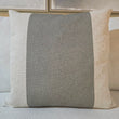 Atlantic Stripe Green Feather Filled Cushion 1