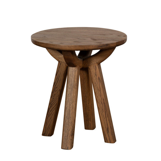 Austin Oak Round Lamp Table 45cm