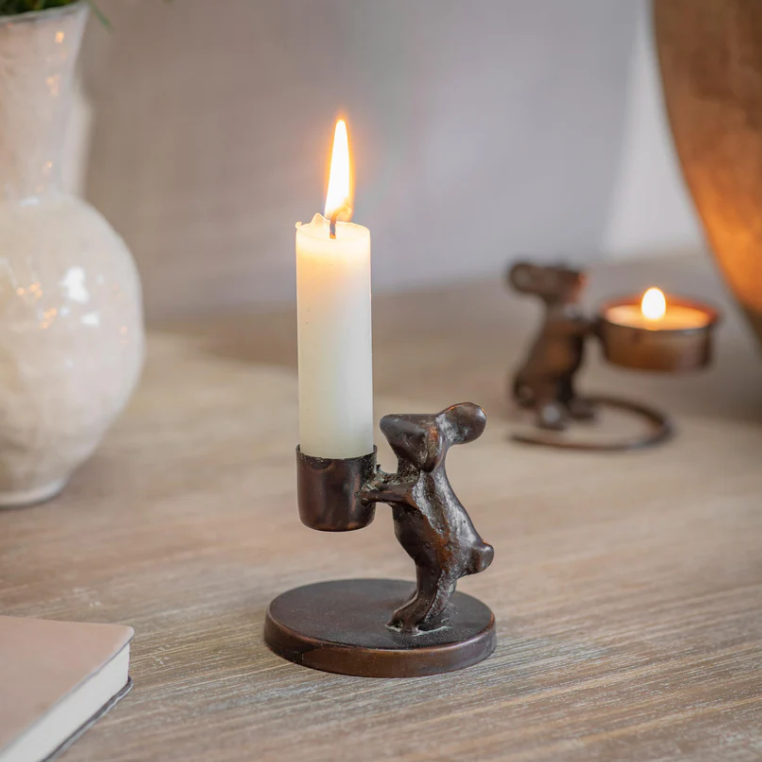 Avening Mouse Dinner Candle Holder 8cm | Annie Mo's