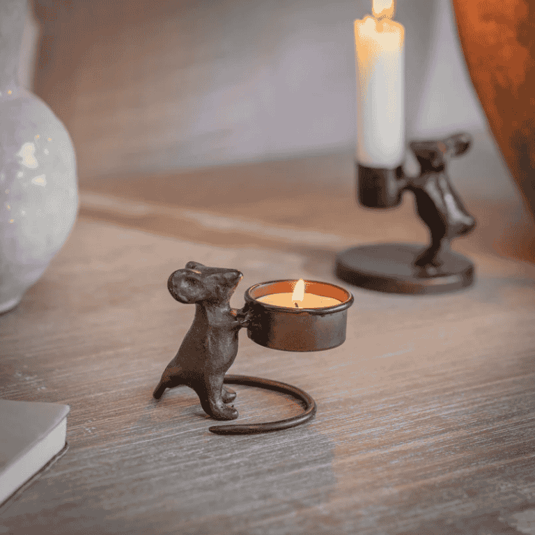 Avening Mouse Tealight Holder 9cm | Annie Mo's