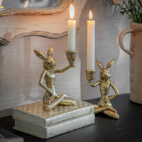 Avening Pair of Hares Candle Holders 18cm | Annie Mo's