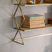 Avondale Double Cross Shelf in Brass Finish 83cm