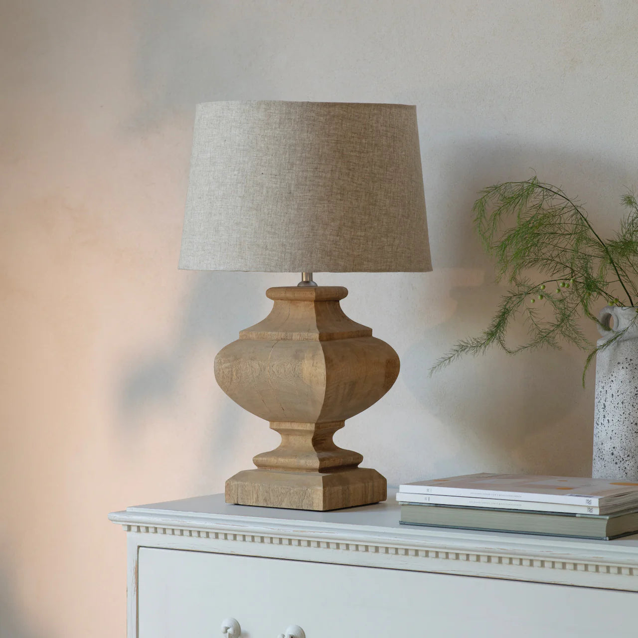 Dalhouise Wooden Tiered Table Lamp 41cm