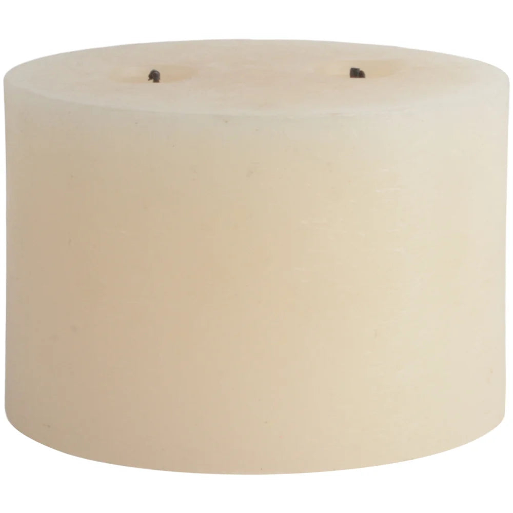 Rustic Pillar Candle Two Wick 11cm