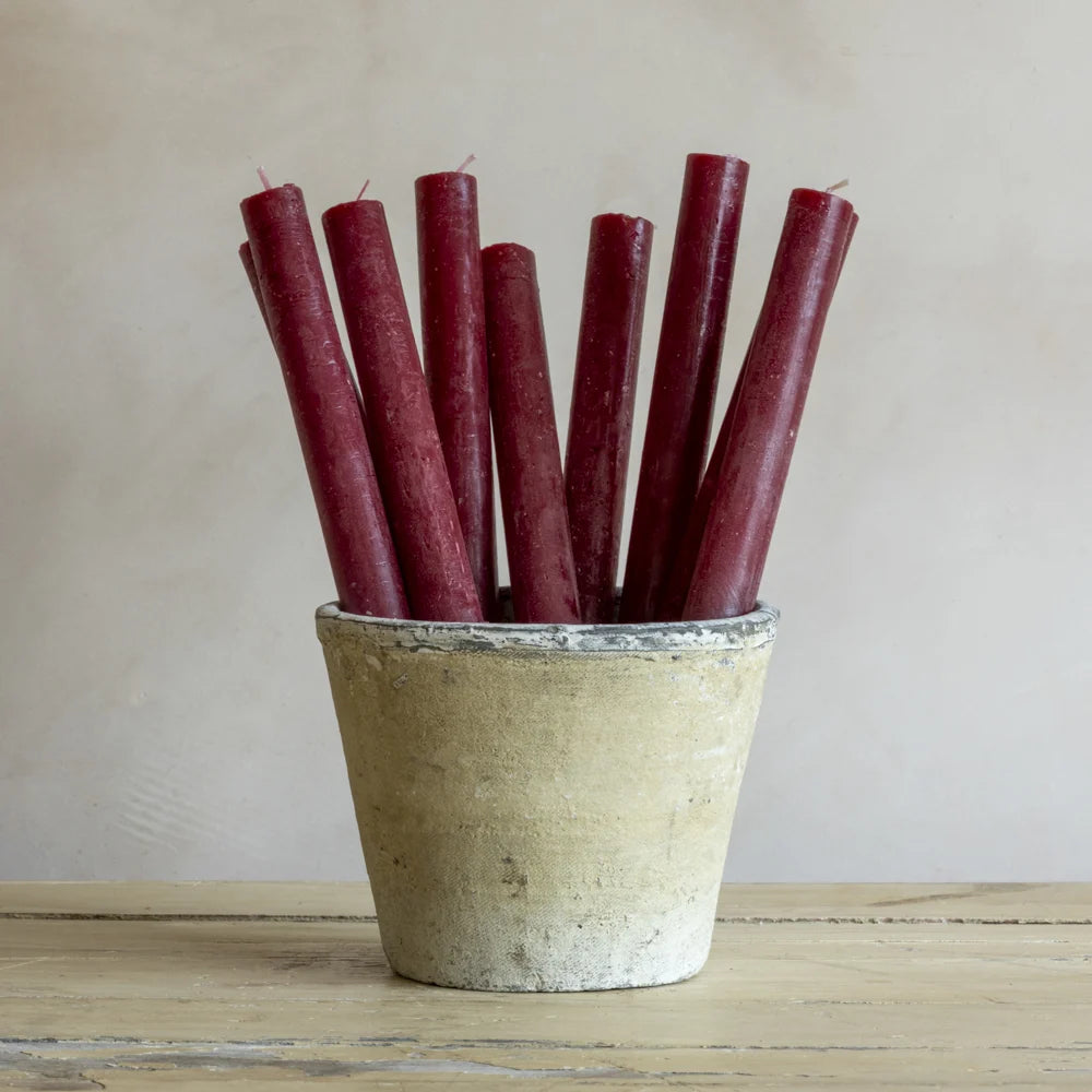 Rustic Dinner Candle Plum 27cm