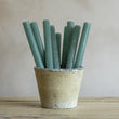 Rustic Dinner Candle Turquoise 27cm