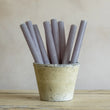Rustic Dinner Candle Light Grey 27cm