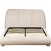 White Boucle Reed King Size Bed 150cm