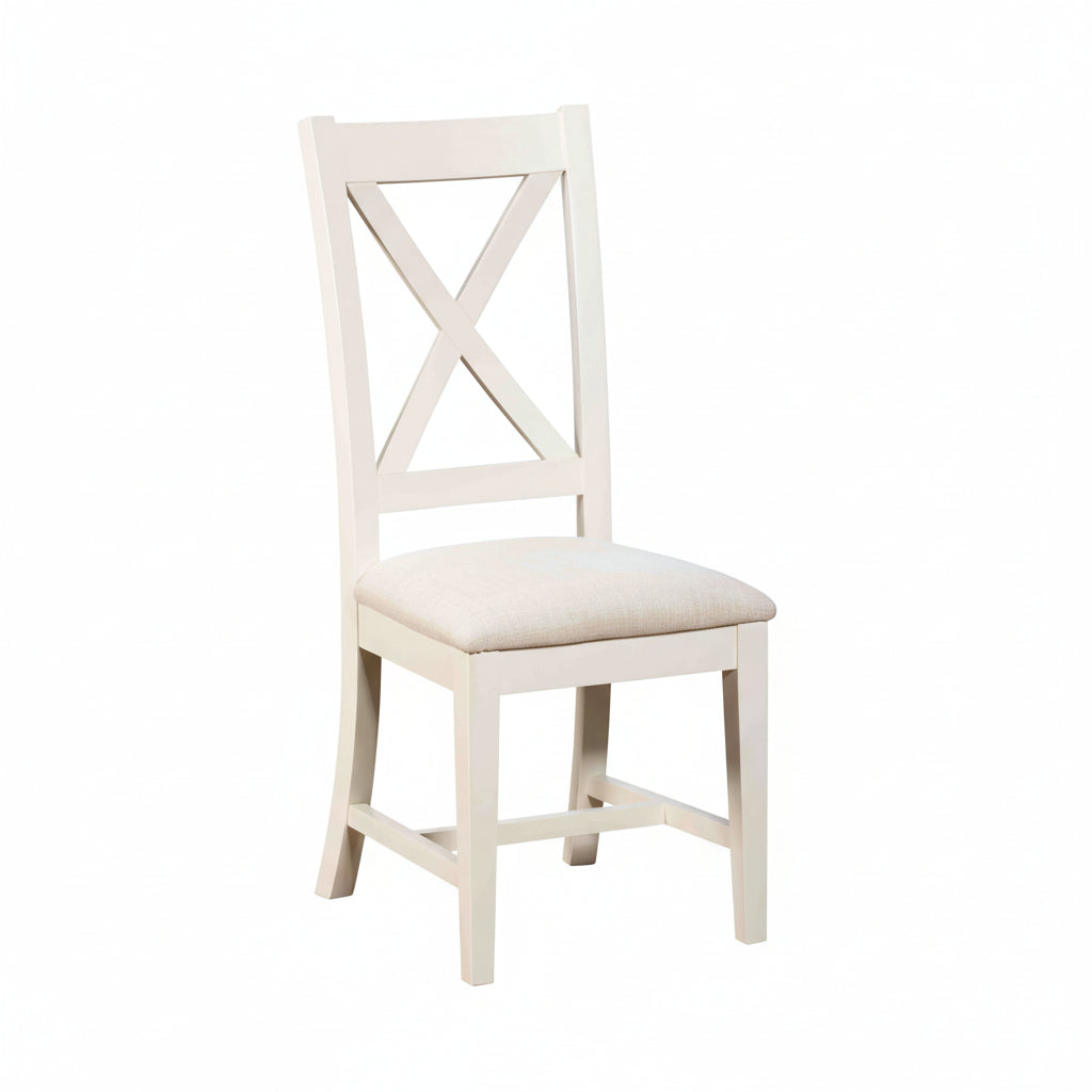 Burford Pair of Upholstered X-Back Dining Chairs | Annie Mo's