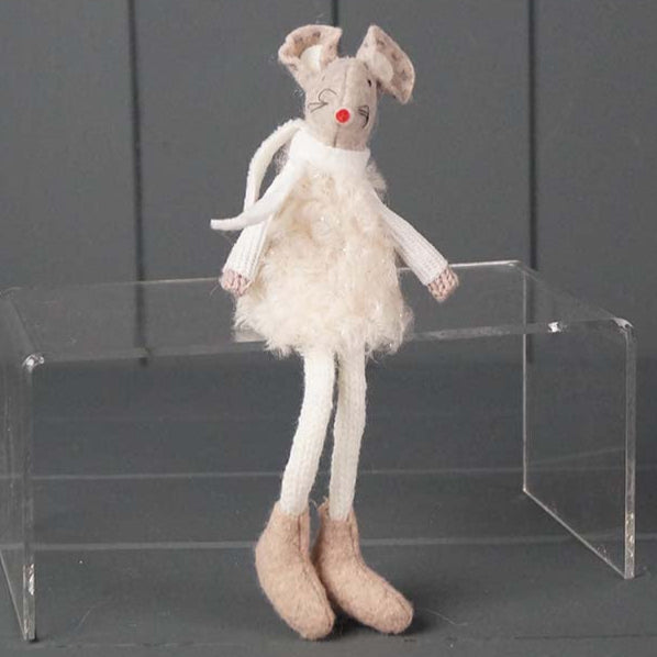 Edge Sitting Fabric Mouse 16cm | Annie Mo's