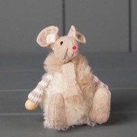 Sitting Fabric Mouse 8cm | Annie Mo's