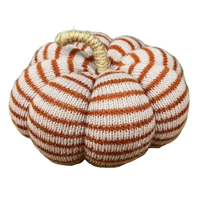 Striped Knitted Pumpkin | Annie Mo's