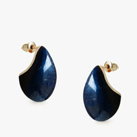 Hush Earrings Blue Shimmer Enamel | Annie Mo's