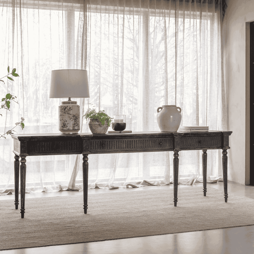 Clovelly Spindle Console Table 228cm | Annie Mo's