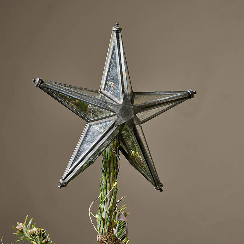 Bakara Star Tree Topper - Antique Silver 19cm | Annie Mo's B