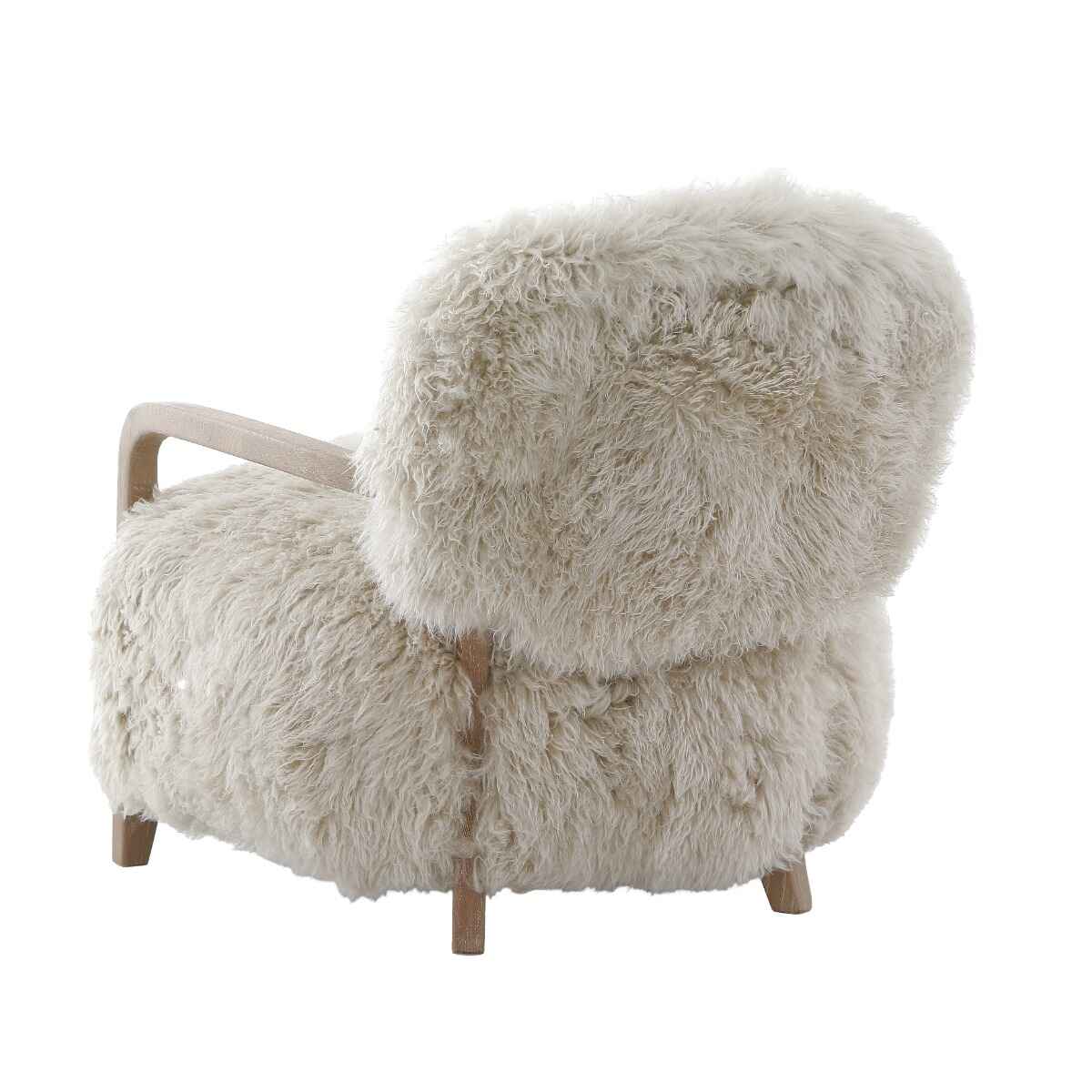 Baaarb Real Sheepskin Accent Chair – Genuine Sheepskin Designer Seating-D