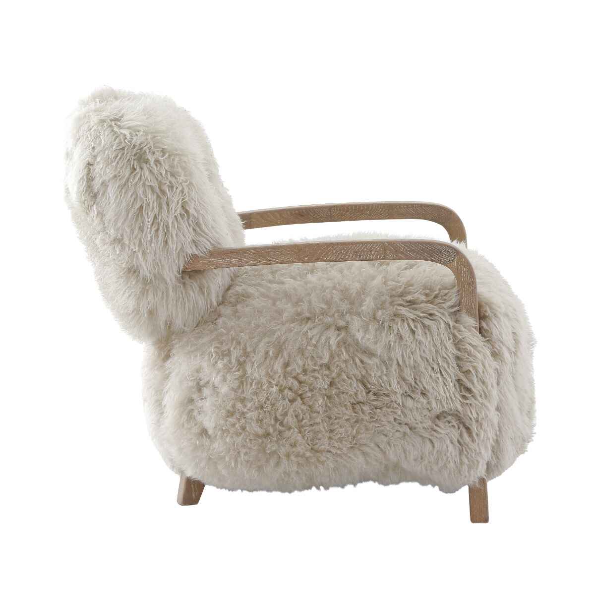Baaarb Real Sheepskin Accent Chair – Genuine Sheepskin Designer Seating-F