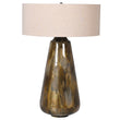 Bamboo Agate Enamel Table Lamp with Cotton Shade 83cm | Annie Mo's