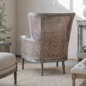 Barton Wingback Bergere Armchair-G