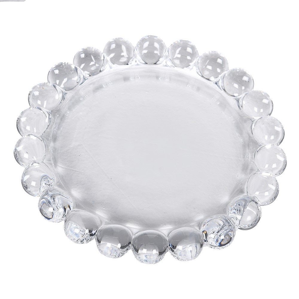 Beaded Edge Candle Plates-B