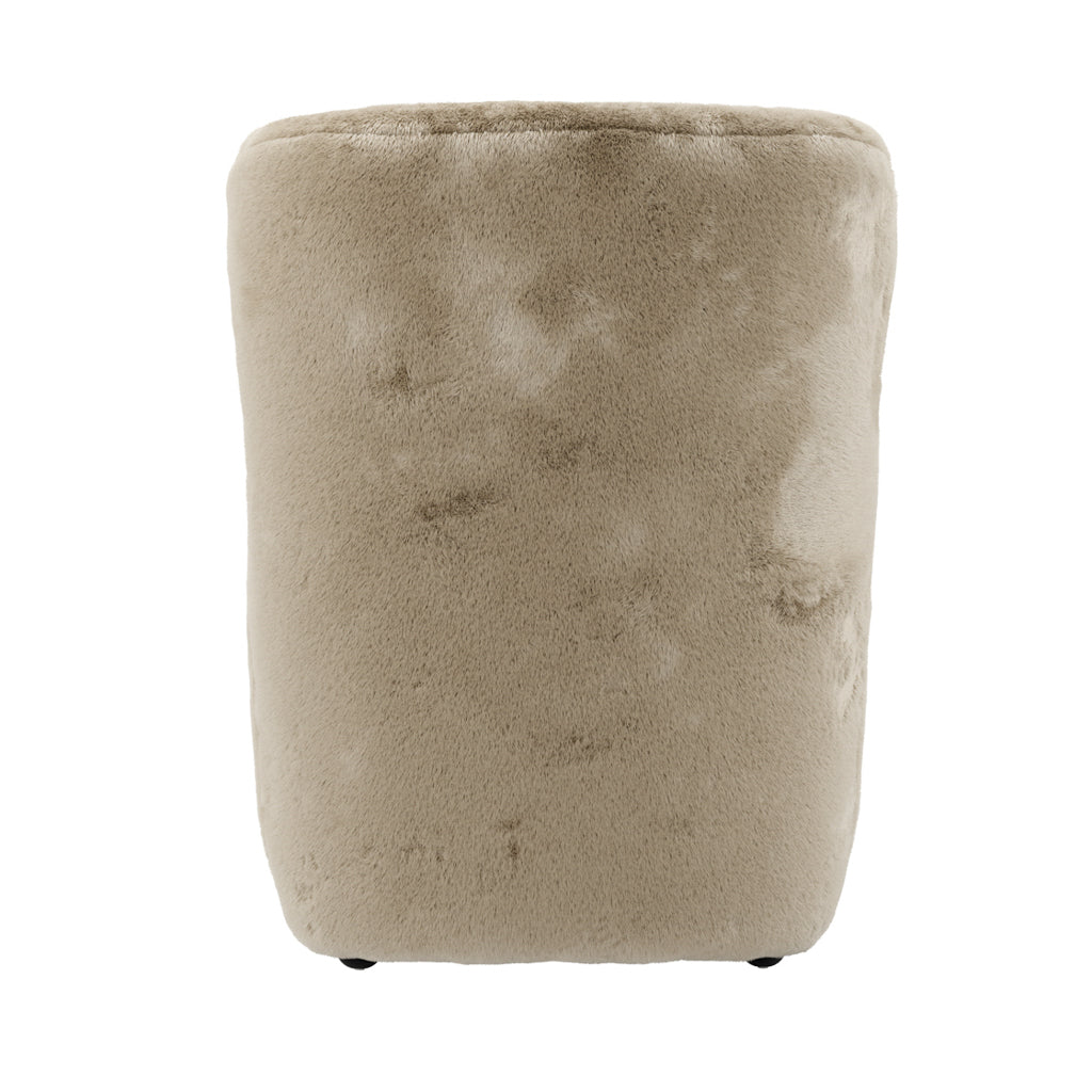 Sumptuous Soft Beige Faux Fur Armchair