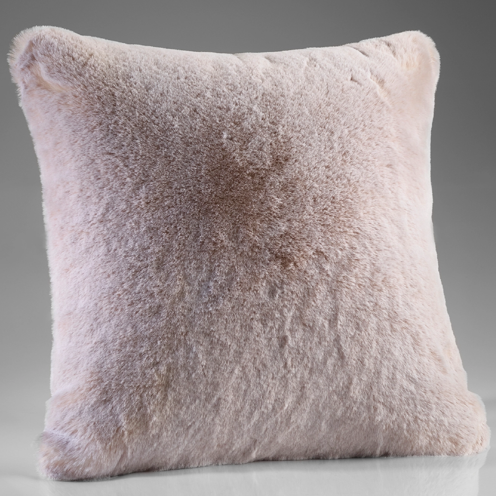 Beige Alaska Fox Faux Fur Cushions - Size Choice | Annie Mo's