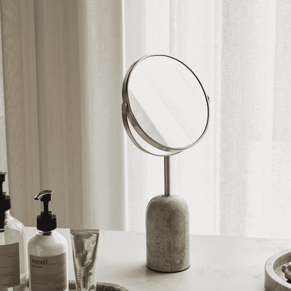 Beige Marble Two Sided Mirror 40cm | Annie Mo's