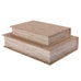 Beige Set of Two Book Boxes 33cm C