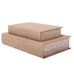 Beige Set of Two Book Boxes 33cm